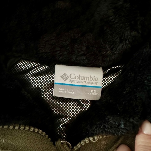 Columbia Girls' Boundary Bay Down Parka - XS - Stone Green - Picture 3 of 7